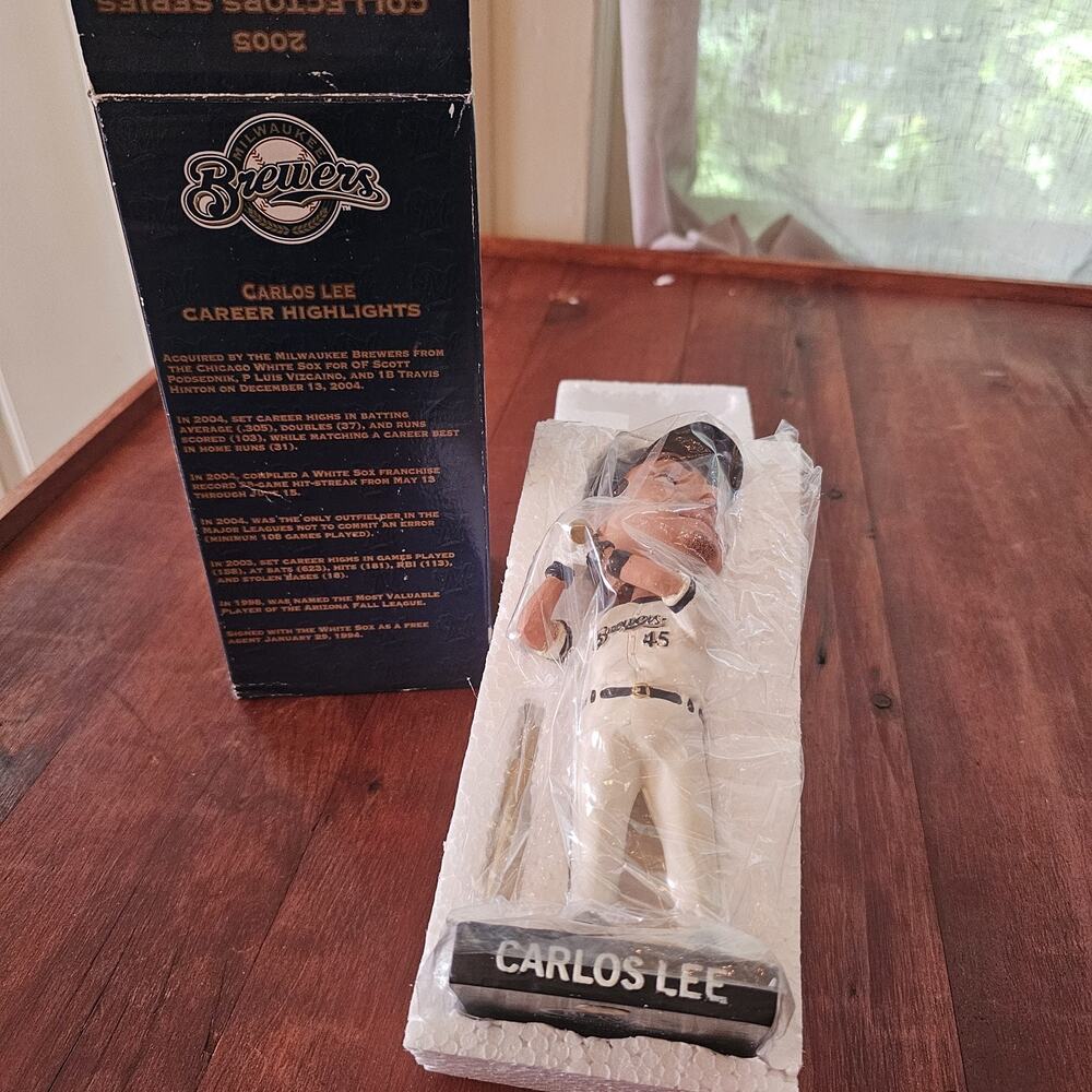 Carlos Lee Milwaukee Brewers MLB baseball vintage 2000s bobblehead